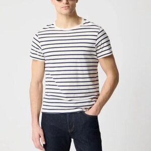 J. Crew Men’s Striped Short Sleeve Tee Navy White Size XL